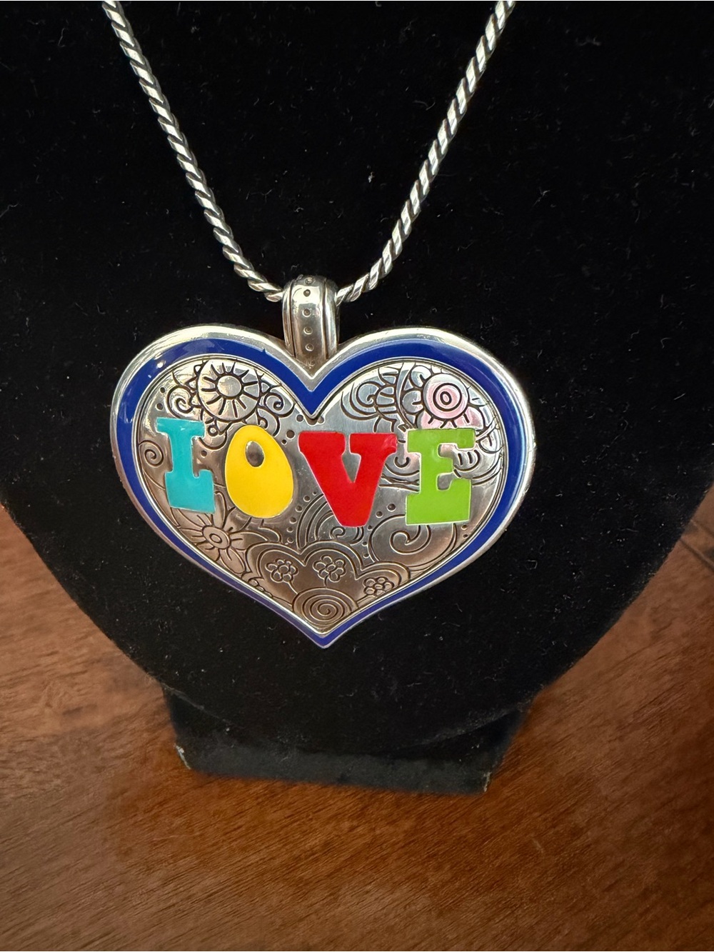 Brighton “Summer Of Love” Reversible Heart Pendant Necklace NWT - Picture 2 of 7